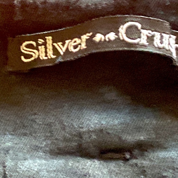 Silver Crush Four-Button High Wasted Stretch Black Skinny Jeans Size 1/2 - Picture 7 of 10